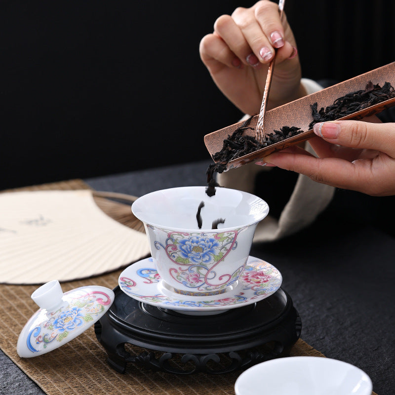 Everypax Icy-Jade Style White Porcelain Tea Gift Set – product photograph 2