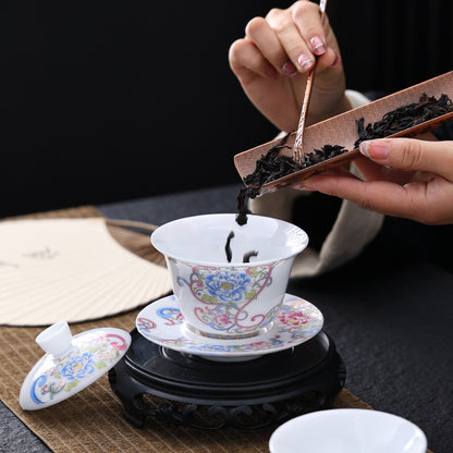 Everypax Icy-Jade Style White Porcelain Tea Gift Set – product photograph 2