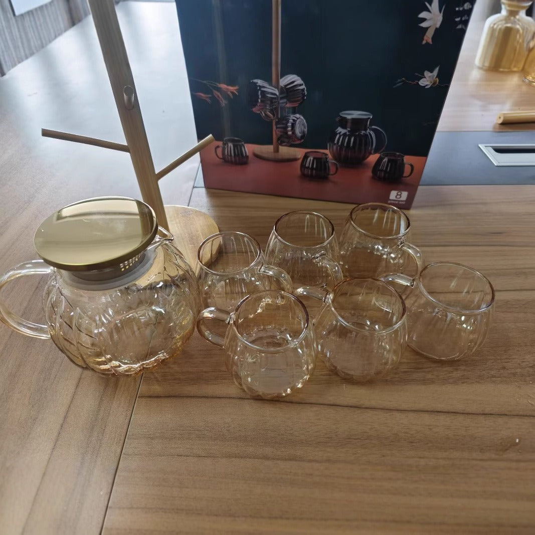 Everypax Glass Teapot, Pitcher and Cup Set – Smoky Grey or Amber – product photograph 2