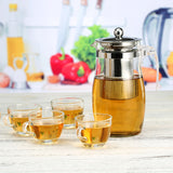 Everypax Glass Teapot and Teacup Set with Removable Infuser – product photograph 1